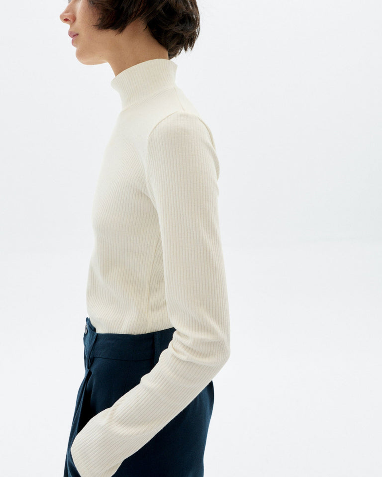 Top cuello alto blanco hemp Aine sostenible - 5