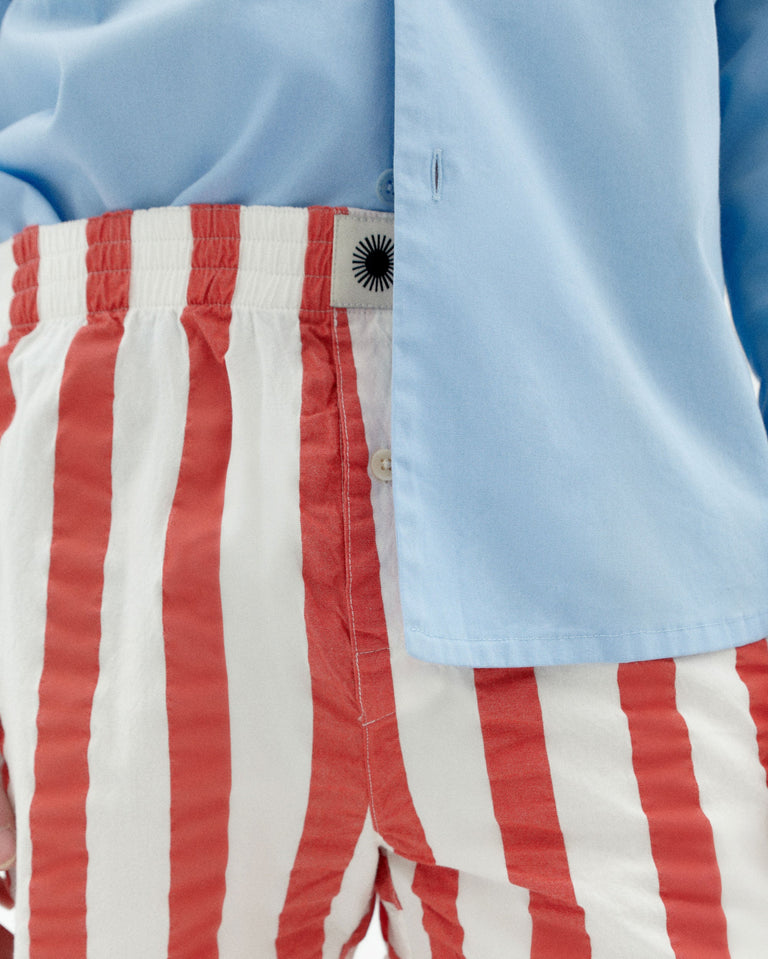 Not Red Boxer Red Striped Boxer | Sustainable Clothing Men | Thinking Mu – THINKING ...