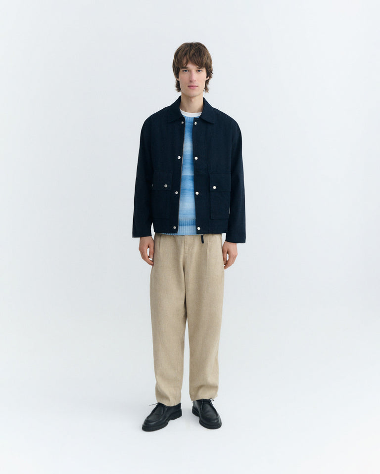 Chaqueta oversize navy Callum sostenible - 1