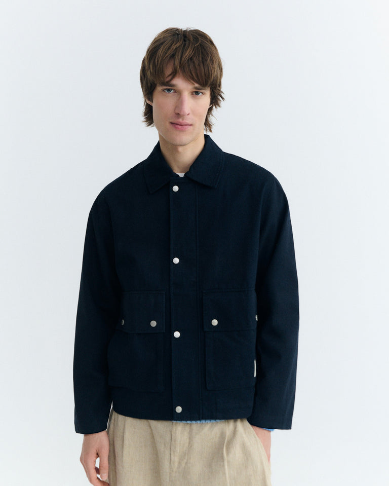 Chaqueta oversize navy Callum sostenible - 2