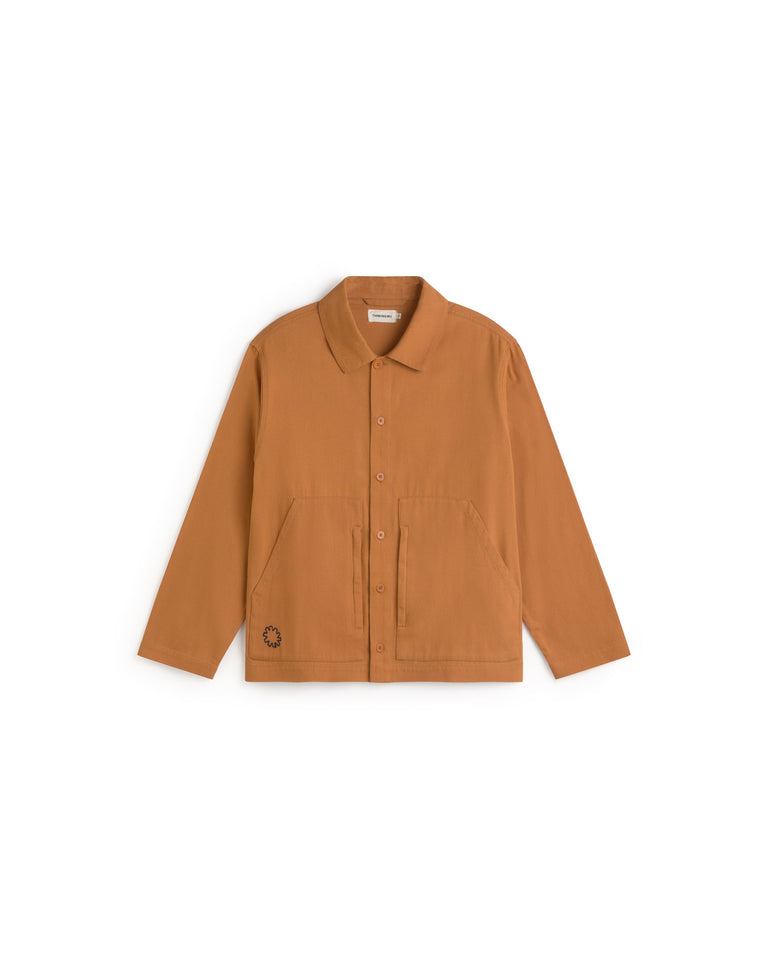 Chaqueta naranja Guille sostenible silueta - 1