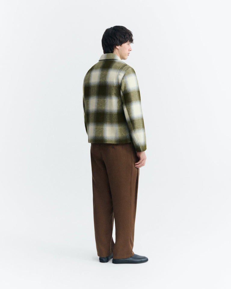 Chaqueta oversize lana cuadros Callum sostenible - 4