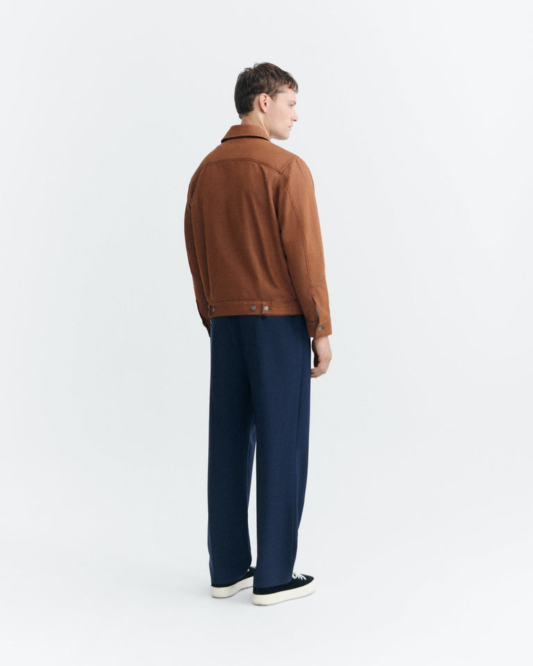 Chaqueta denim tinte natural marrón Cannon sostenible - 4