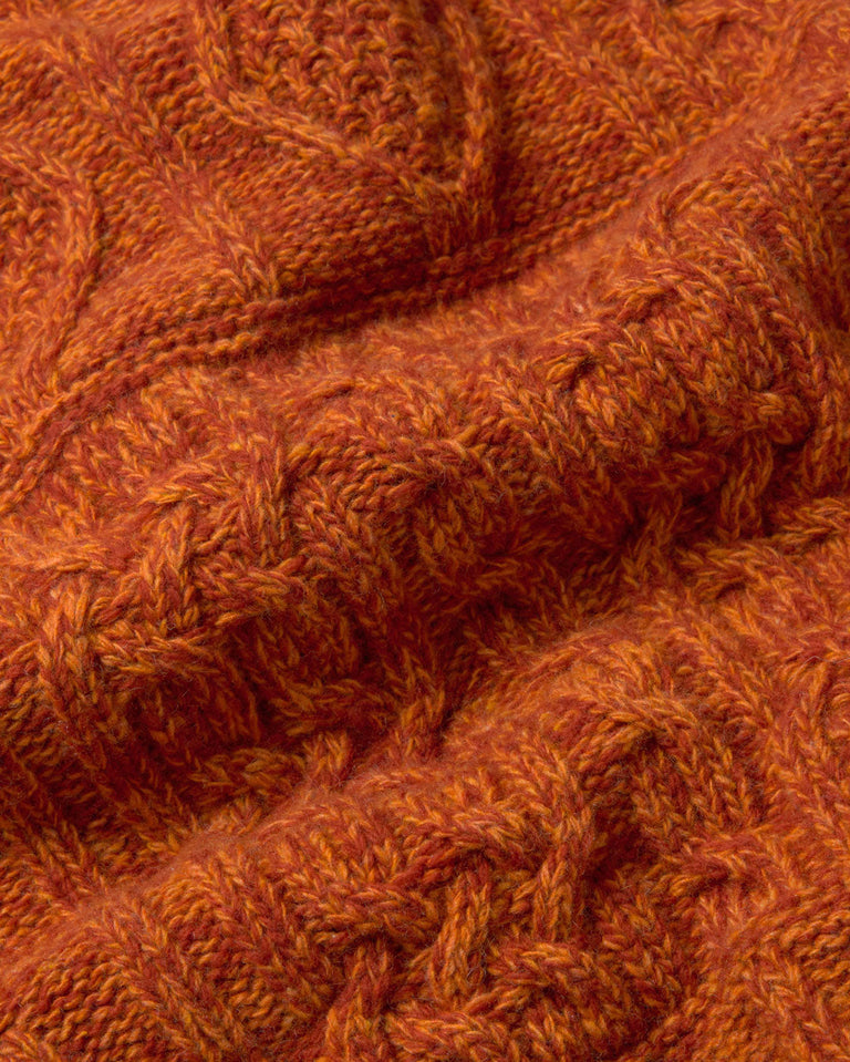 Jersey lana naranja Rasta sostenible silueta - 2