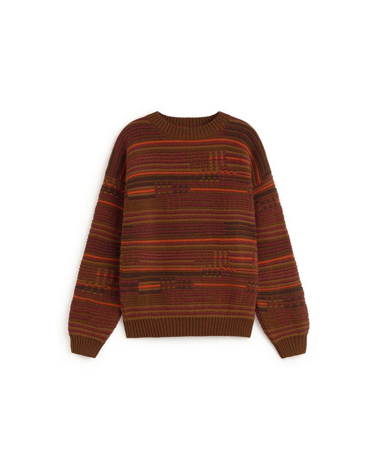 Jersey rayas lana multicolor Bolita sostenible silueta - 1