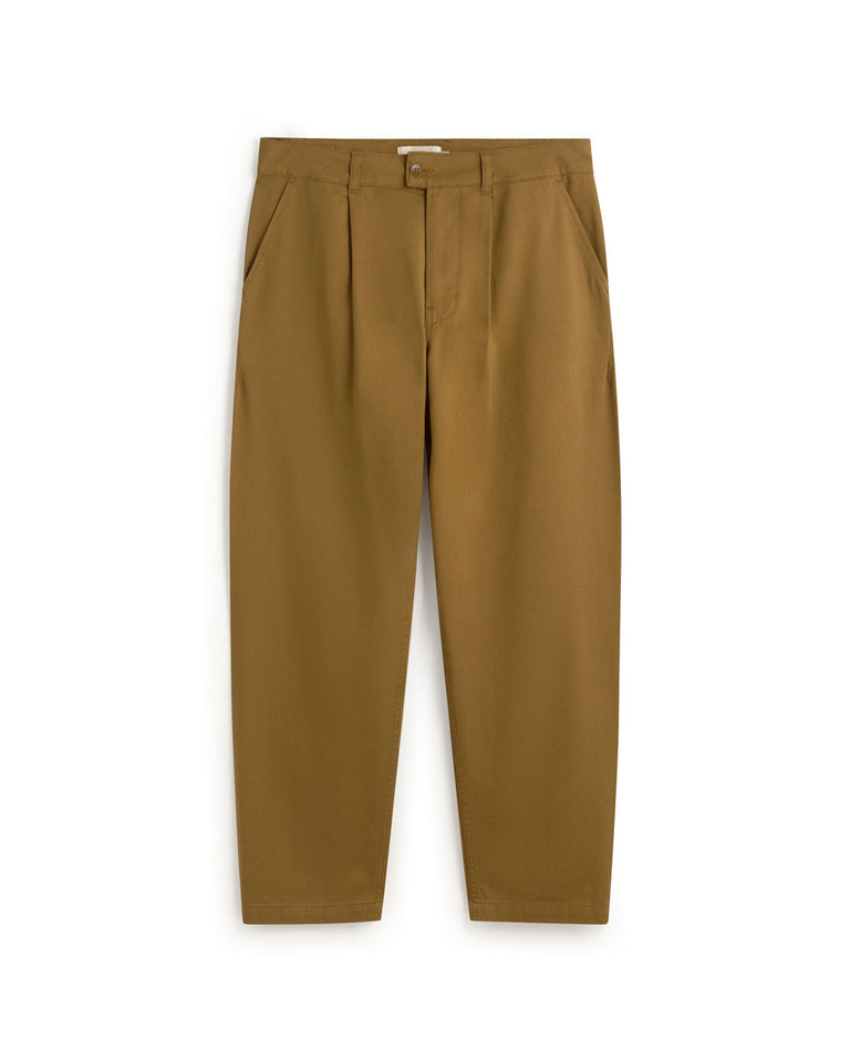 Pantalón relaxed pinza amarillo Wotan sostenible silueta - 1