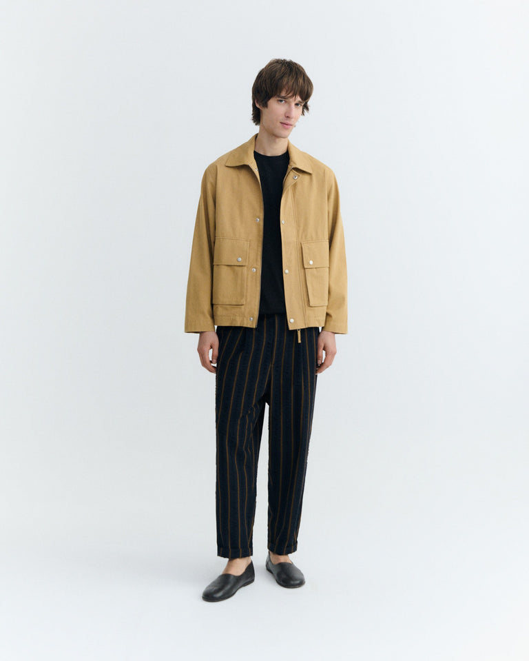 Pantalón loose seersucker rayas Luc sostenible - 1