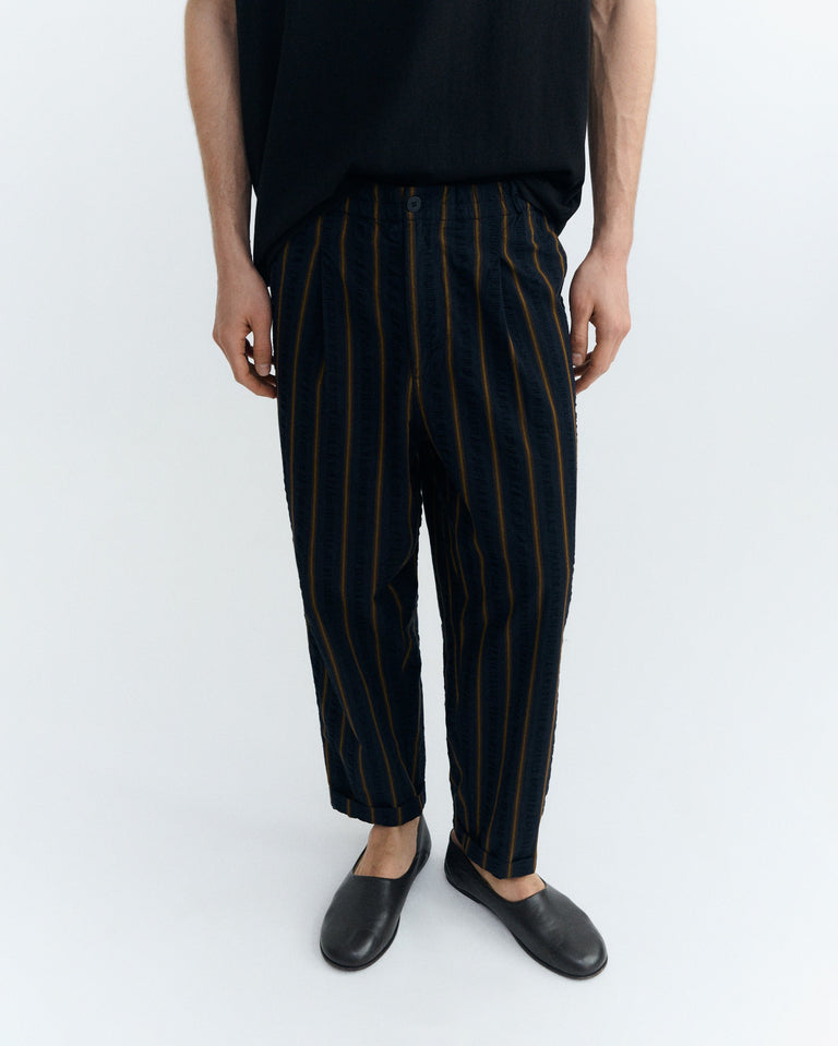 Pantalón loose seersucker rayas Luc sostenible - 2