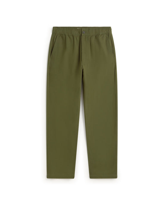 Pantalón recto verde Travel light sostenible silueta - 1