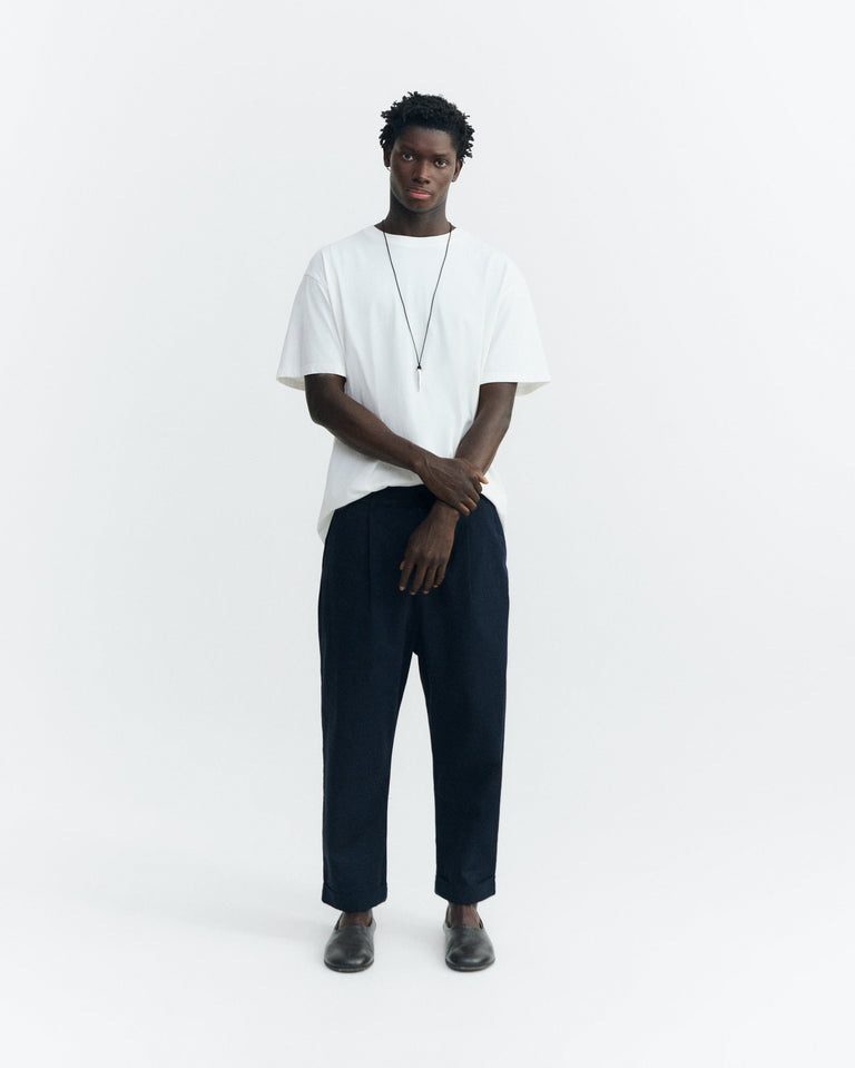 Pantalón relaxed pinza navy Wotan sostenible - 1