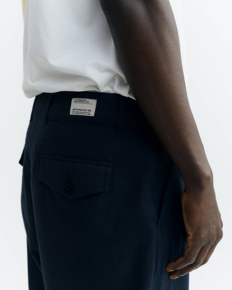 Pantalón relaxed pinza navy Wotan sostenible - 5