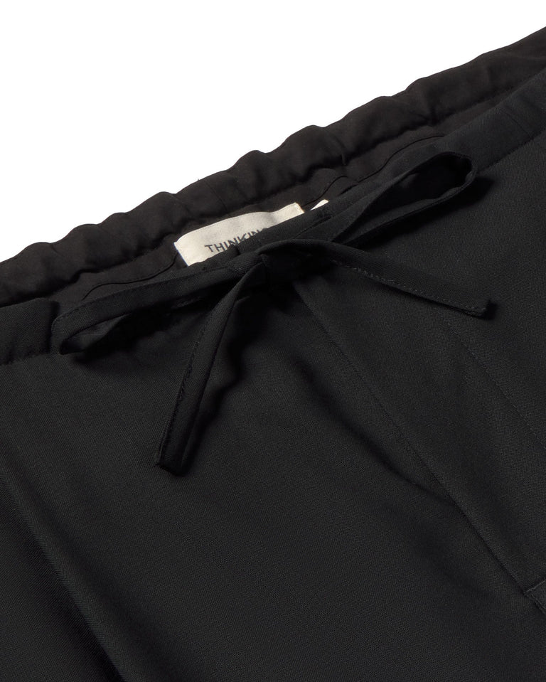 Pantalón pinza lana fría negro Robert sostenible silueta - 5