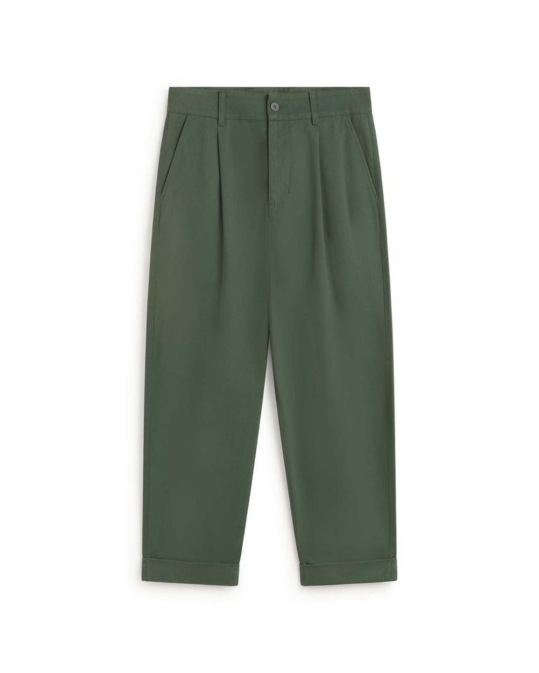 Pantalón carrot verde Friend sostenible silueta - 1