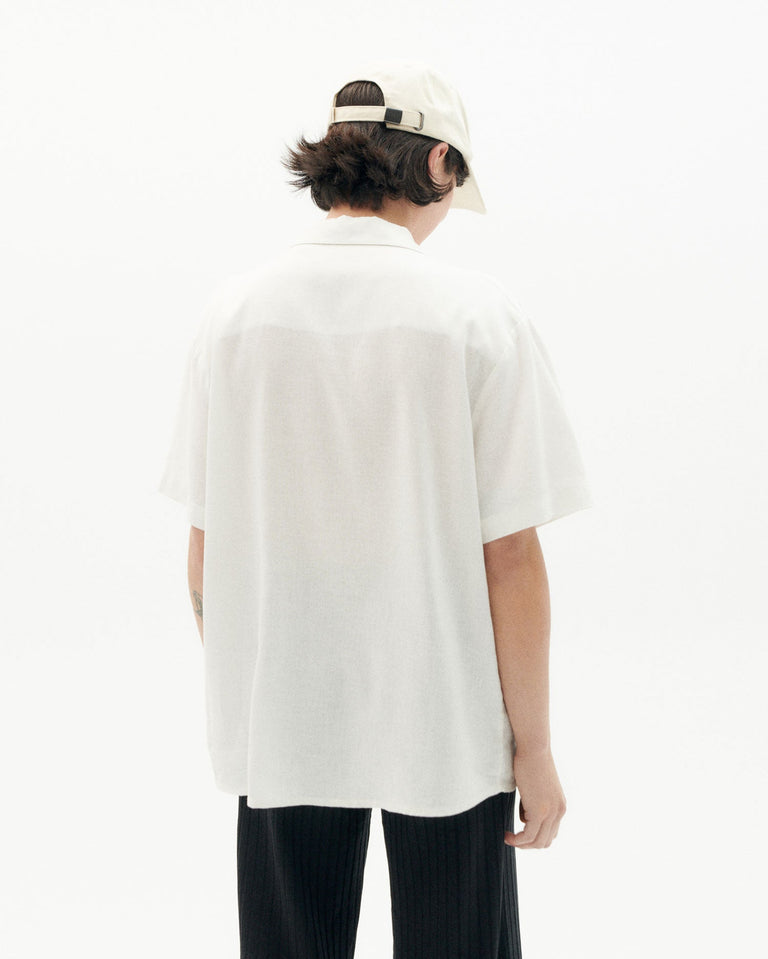 Camisa blanca hemp Jules unisex-4