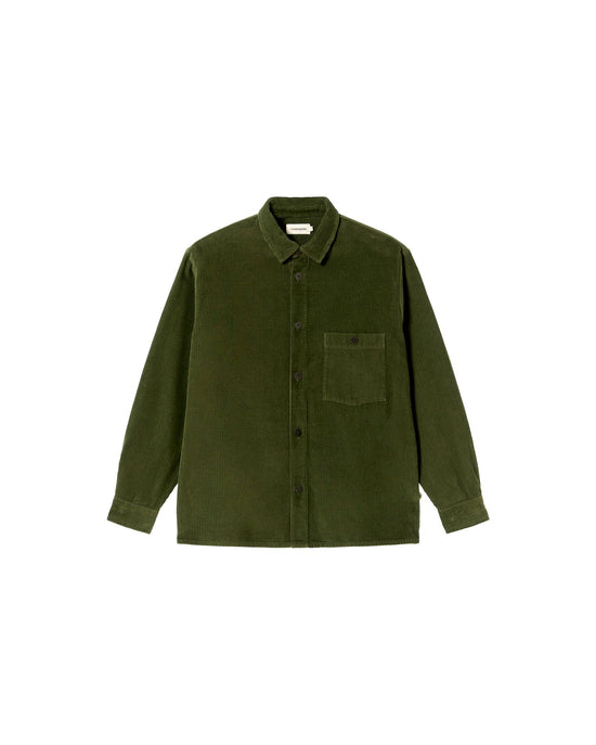 Sobrecamisa verde pana Theo sostenible - silueta 1