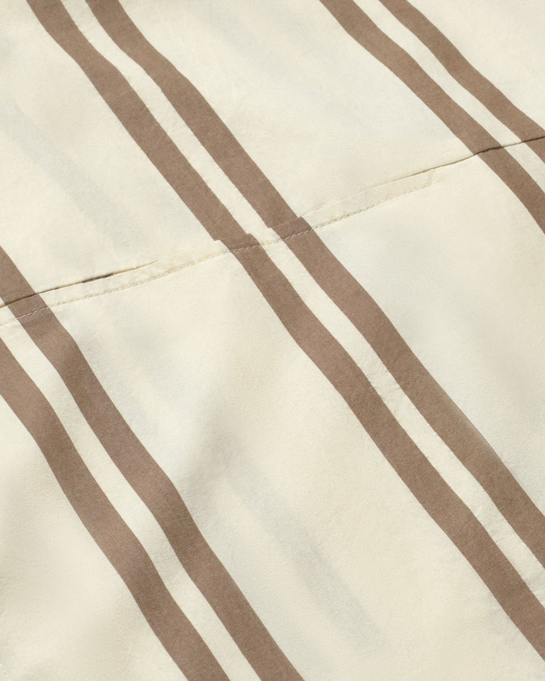 Camisa rayas marrón Jim sostenible- silueta 2