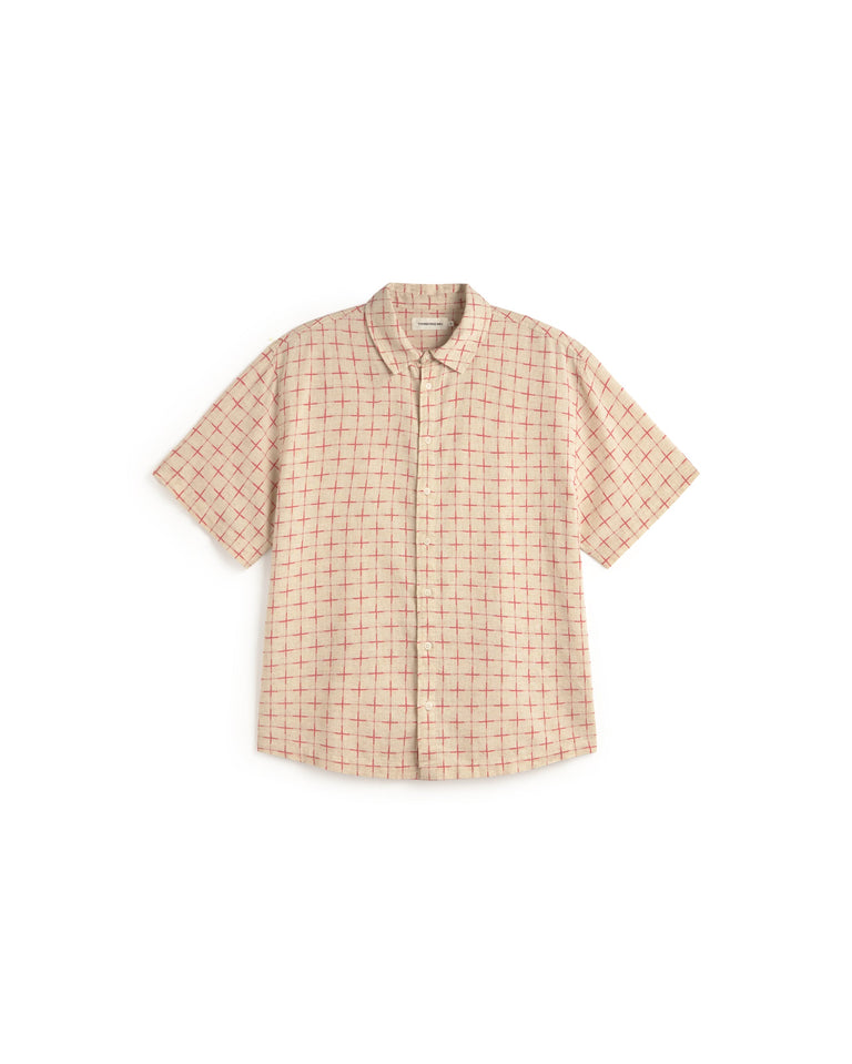 Camisa oversize cuadros lattice Kurtis sostenible silueta - 1