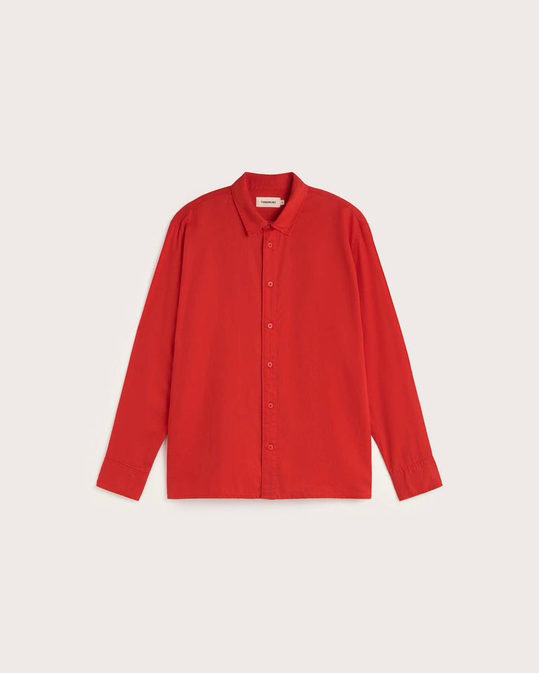 Camisa roja hemp Jimbo sostenible silueta - 1