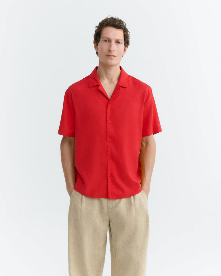 Camisa roja hemp Junior sostenible - 4