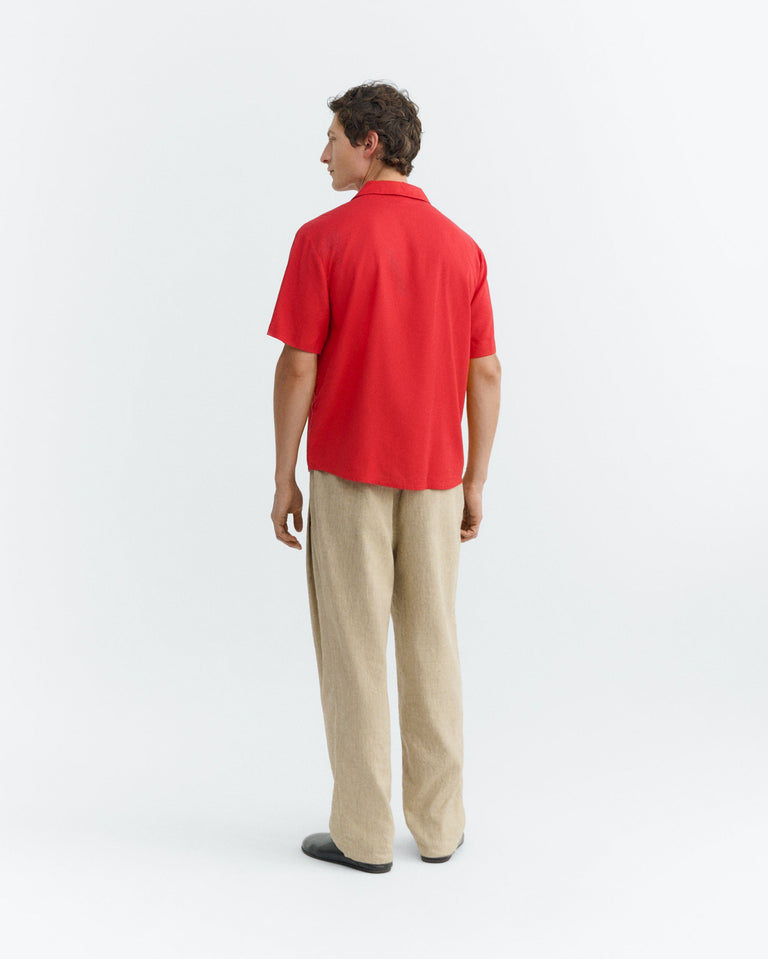 Camisa roja hemp Junior sostenible - 5