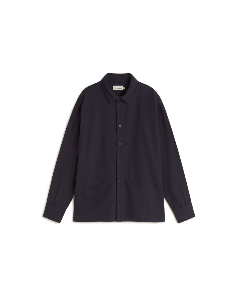 Camisa navy Jim sostenible silueta - 1