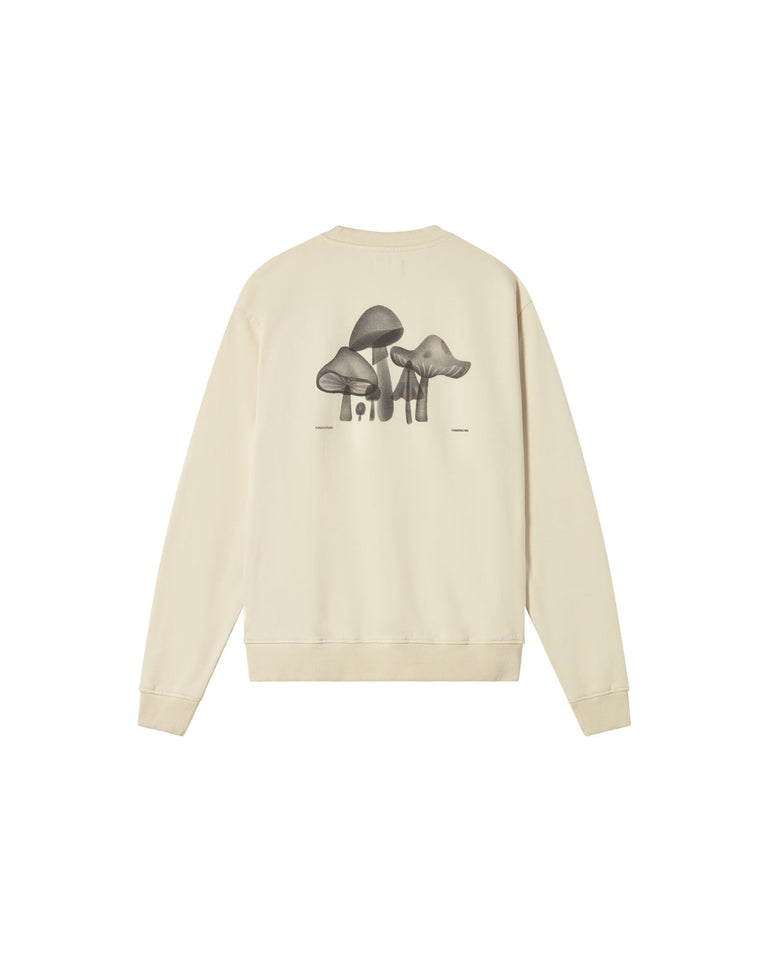 Sudadera blanca funghi Leon sostenible-silueta-2