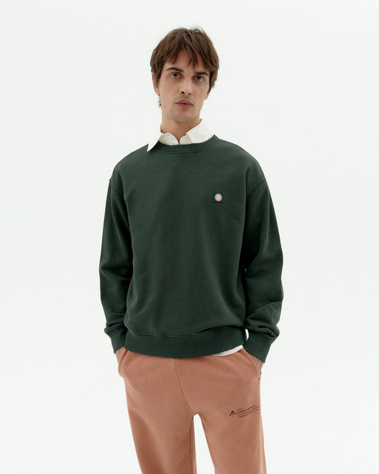 Sudadera verde sol contrast Leon sostenible-1