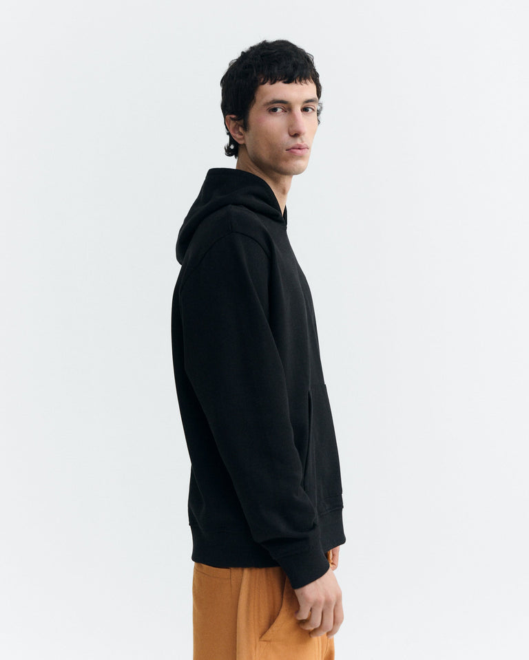 Sudadera negra patched sol espalda Simon sostenible - 2