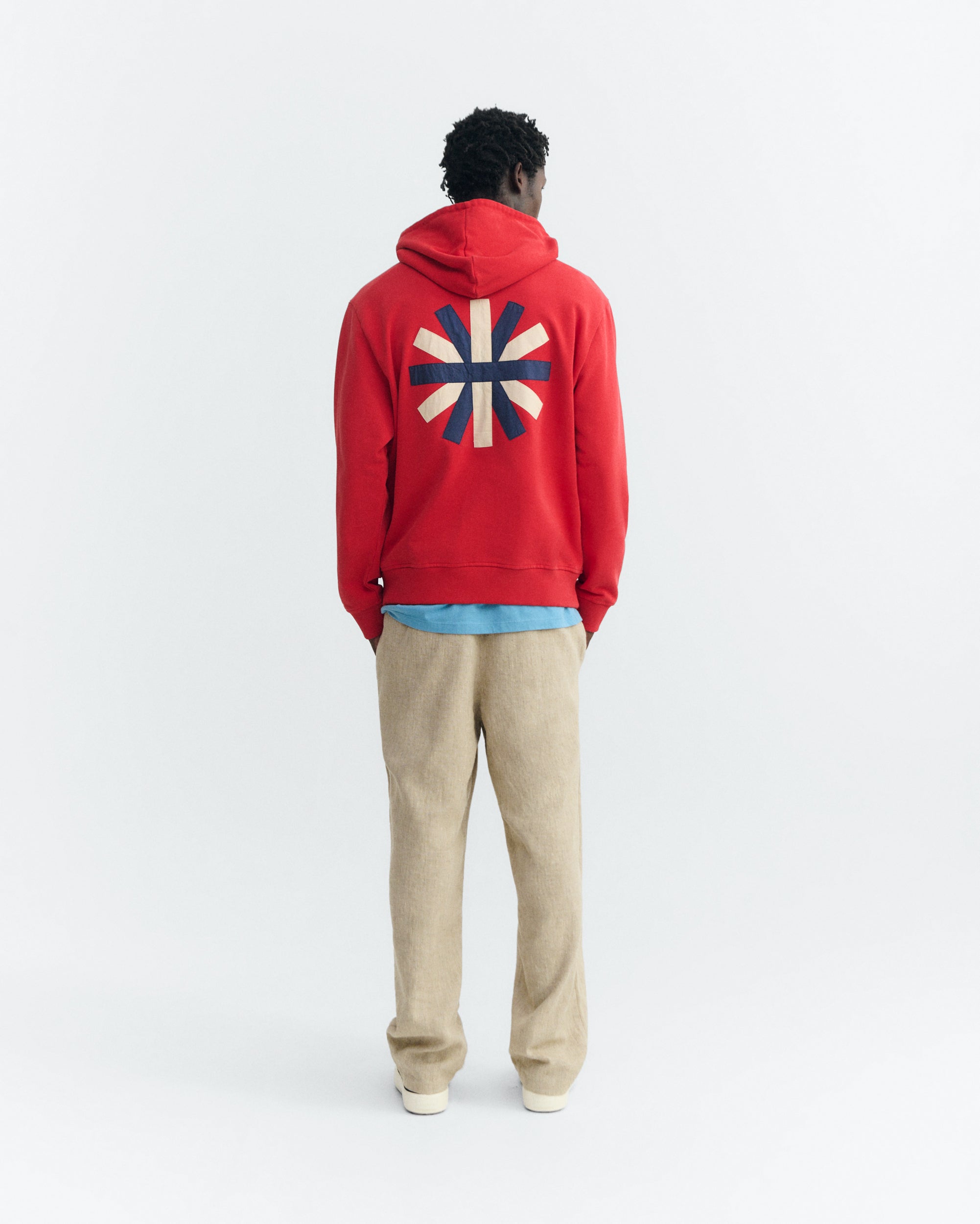 Red patched sun back sweatshirt Simon – THINKING MU APAC