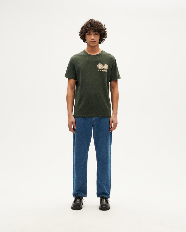 Camiseta verde Sol mates sostenible -1