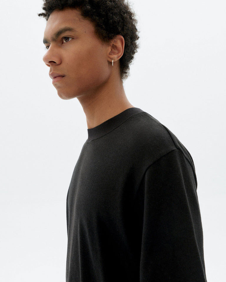 Camiseta loose negra hemp Roy sostenible - 3
