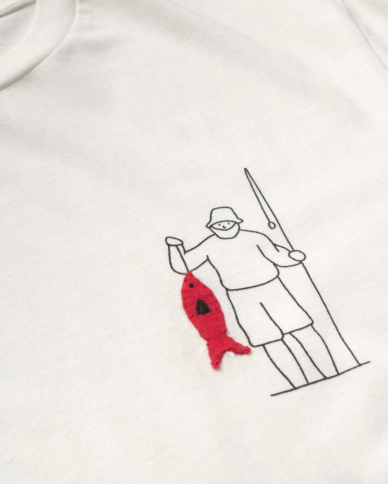 Camiseta bordada fisherman Zach sostenible silueta - 2