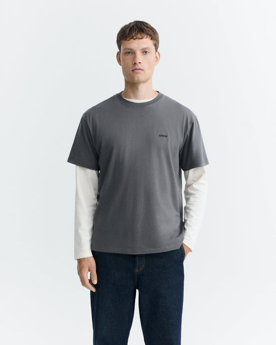 Camiseta gris grow Aaron sostenible - 2