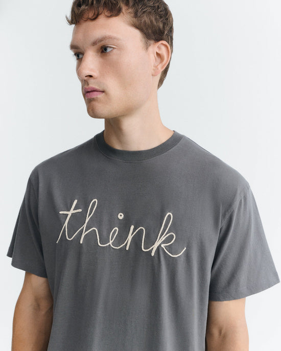 Camiseta gris think Aaron sostenible - 3