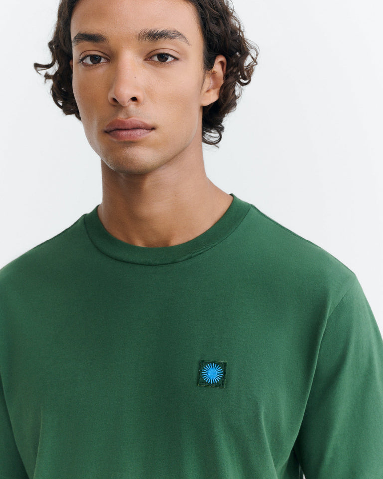 Camiseta verde sol espalda azul Zach sostenible - 3