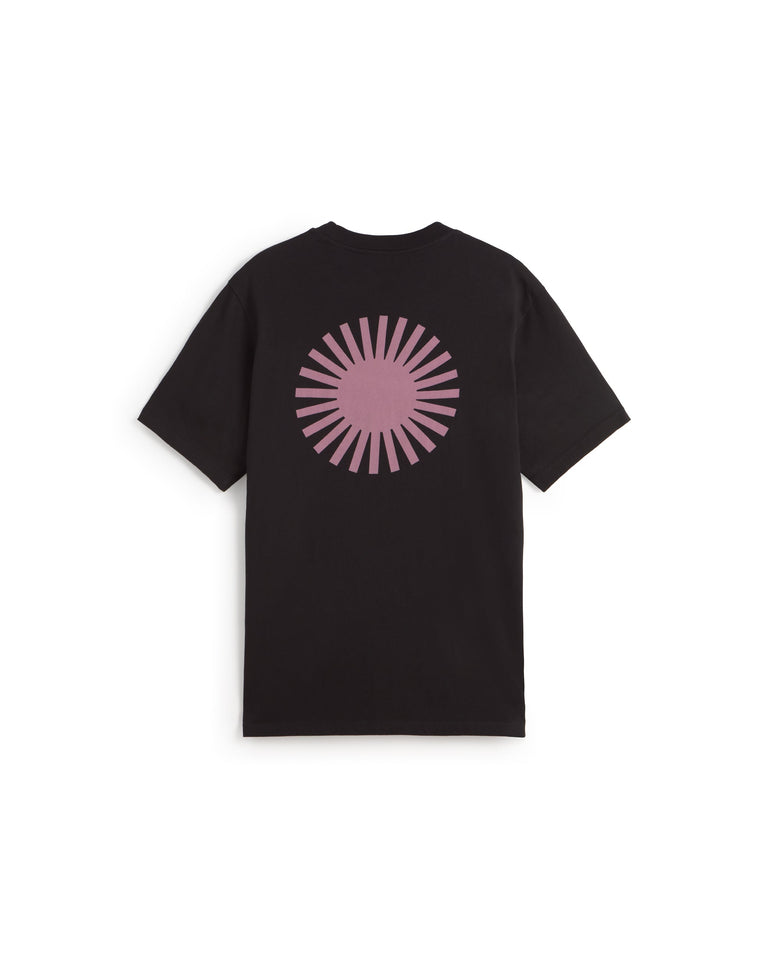 Camiseta negra sol espalda rosa Zach sostenible silueta - 2