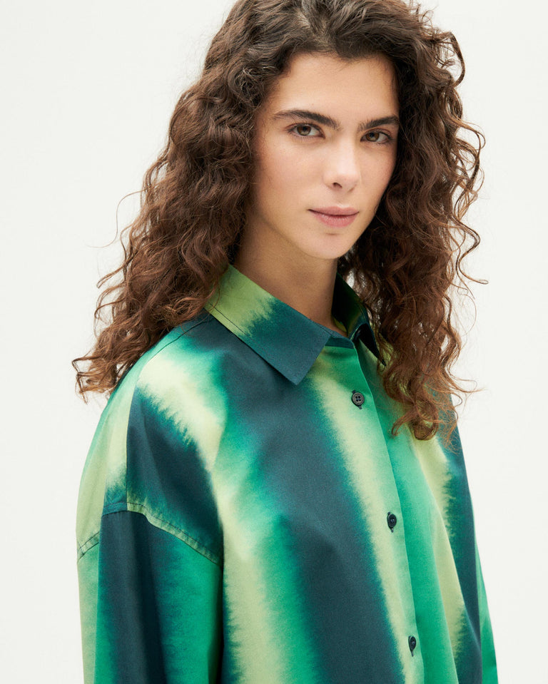 Blusa verde water Juana sostenible-3