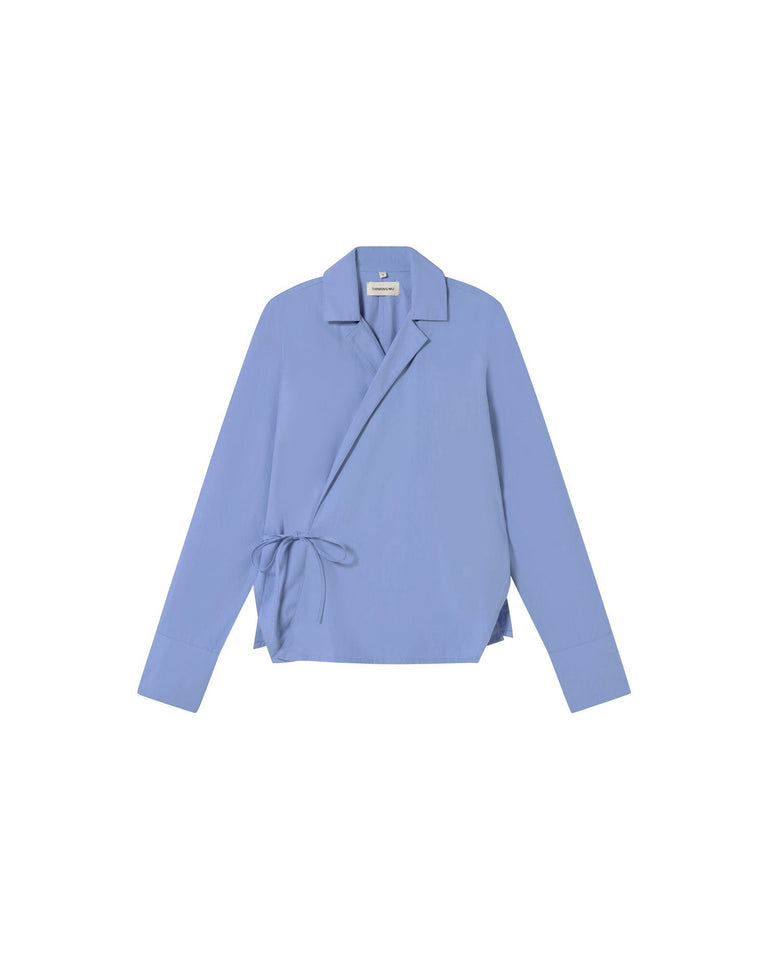 Blusa azul Lenie sostenible - silueta 1