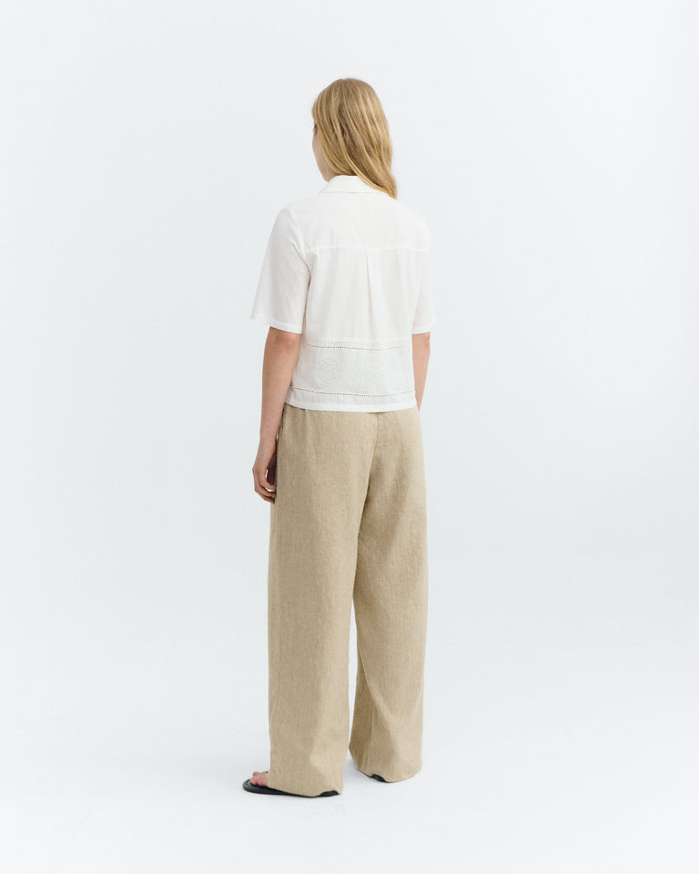 Blusa bordada blanca Ane sostenible - 5