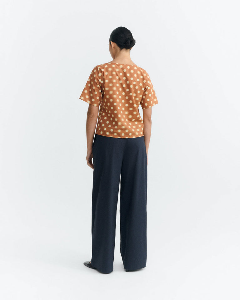 Blusa lunares marrón Leia sostenible - 4