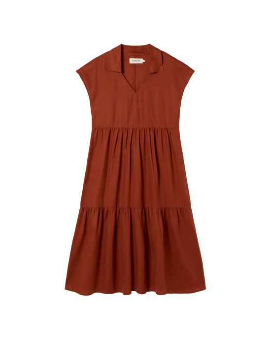 Red hemp Ona dress