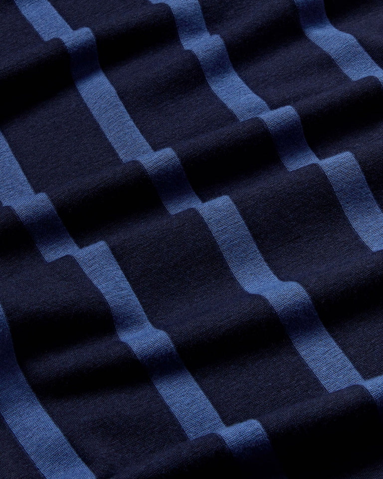 Vestido navy rayas Gina sostenible - silueta 2