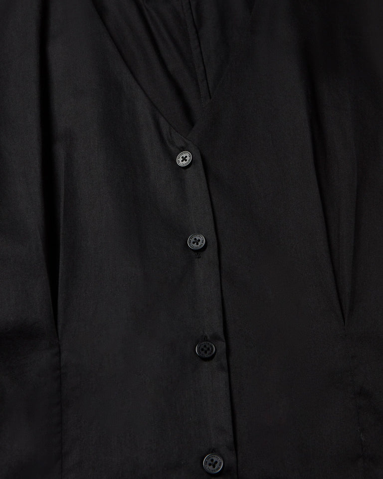 Vestido negro Laura sostenible - silueta 3