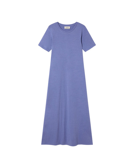 Vestido azul claro hemp Oueme sostenible-silueta-1
