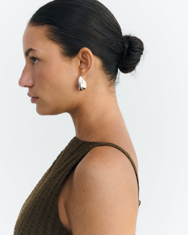 Vestido largo seersucker Sunniva sostenible - 3