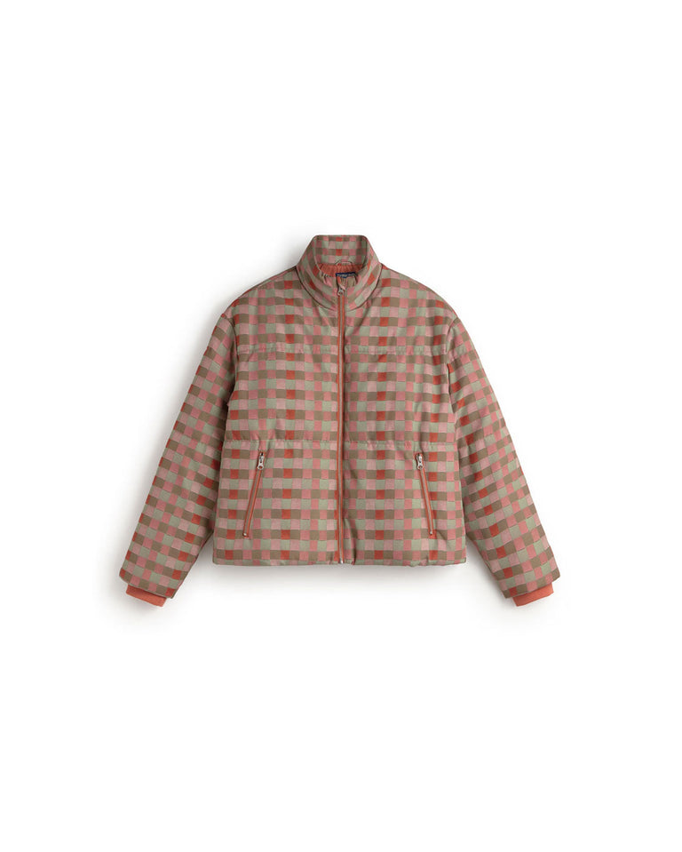 Chaqueta acolchada cuadros Gemma sostenible silueta - 1