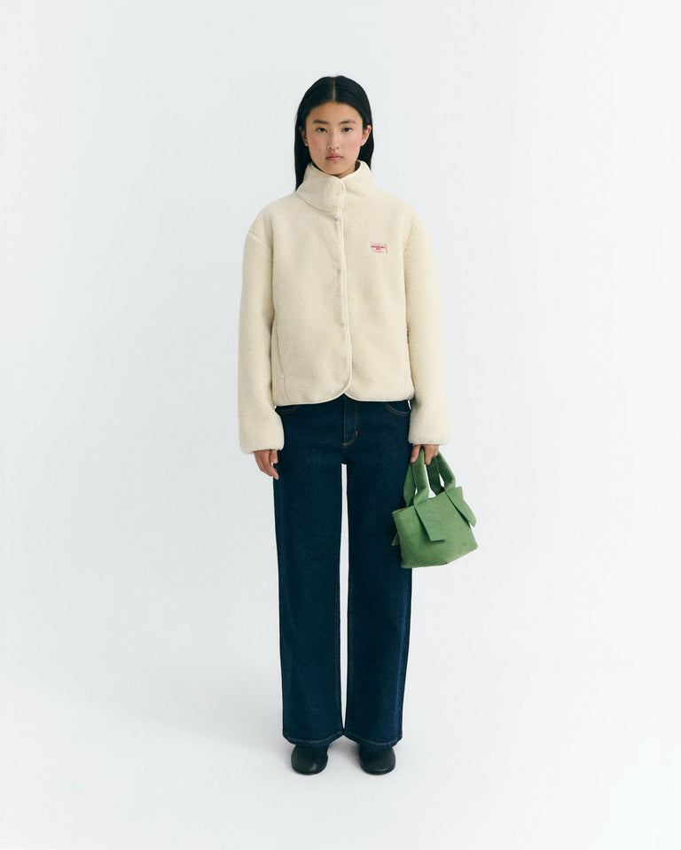 Chaqueta borreguito cruda Kourtney sostenible - 2