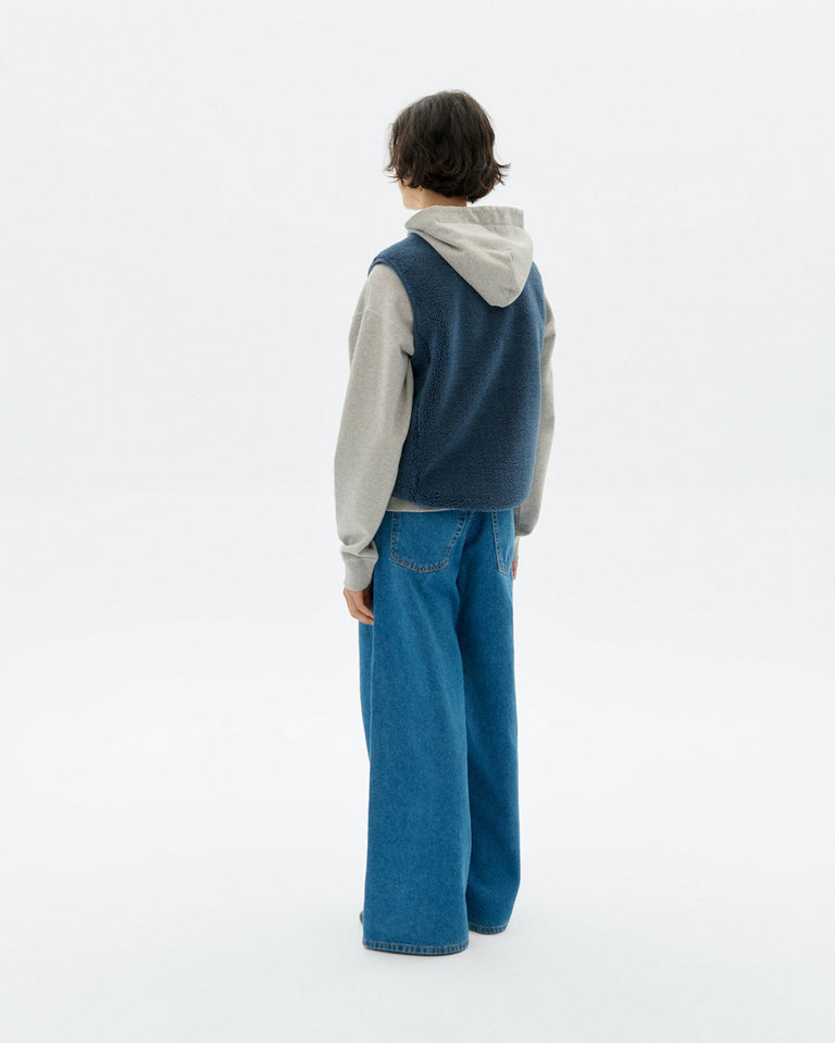 Chaleco borreguito azul Jay sostenible - 4