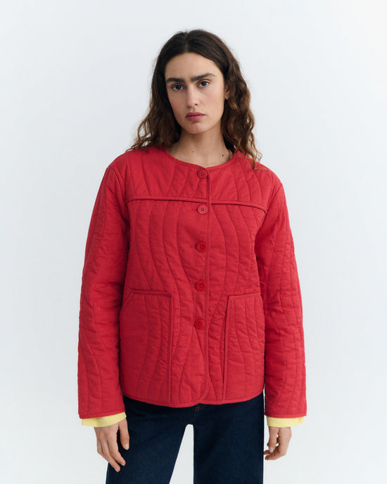 Chaqueta acolchada roja Ayo sostenible - 1