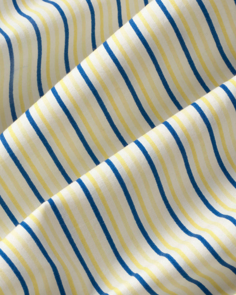 Chaqueta bomber rayas amarillas y azul Monica sostenible silueta - 2